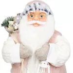MagicHome karácsonyi dekoráció, Mikulás ajándékokkal, fehér, 46 cm