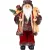 MagicHome karácsonyi dekoráció, Mikulás ajándékokkal, piros, 30 cm