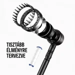 Kori 3 funkciós kézizuhany tömlővel tartóval szürke
