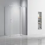 Simple 80x120 cm nyílóajtós aszimmetrikus zuhanykabin zuhanytálca nélkül