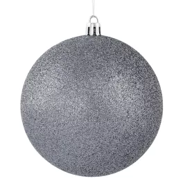 19a csillogó karácsonyfadísz Grafit 8 cm