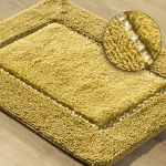 Chic pamut fürdőszobaszőnyeg Mustársárga 50x70 cm