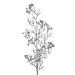 Dekoratív téli gally 28 Ezüst 73 cm