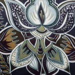 Gracia bársony asztali futó Gránátkék 33x140 cm