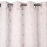 Stella dekor függöny pom-pom díszítéssel Pasztell rózsaszín 140x250 cm