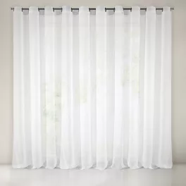   Sakali mikrohálós fényáteresztő függöny fényes mohér szálakkal Fehér 350x250 cm