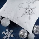 32a csillogó karácsonyfadísz Ezüst 8 cm