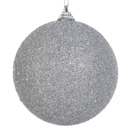 32b csillogó karácsonyfa gömb Ezüst 10 cm