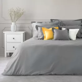 Novac pamut paplanhuzat Acélszürke 220x200 cm