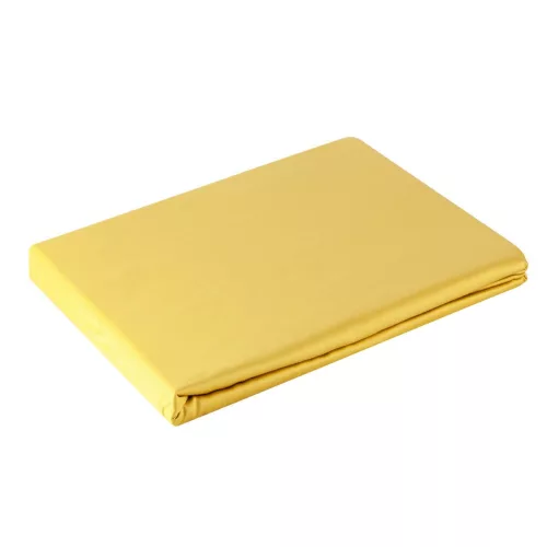Nova1 pamut-szatén lepedő Mustársárga 180x210 cm