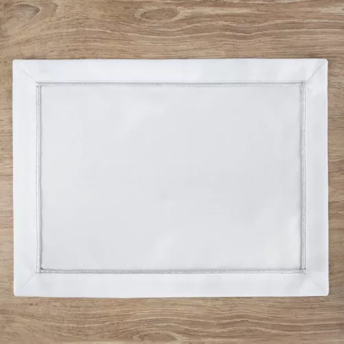 Madele 4db-os tányér alátét szett Fehér/ezüst 30x40 cm