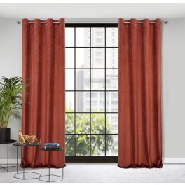   Lili bársony sötétítő függöny Burgundi vörös 140x250 cm