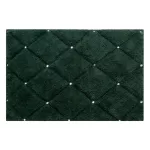 Chic pamut fürdőszobaszőnyeg Sötétzöld 60x90 cm