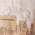 Várost ábrázoló kézzel festett falikép 404 Bézs/arany 80x80 cm