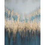 Arany absztrakt festmény 445 Gránátkék/arany 80x100 cm