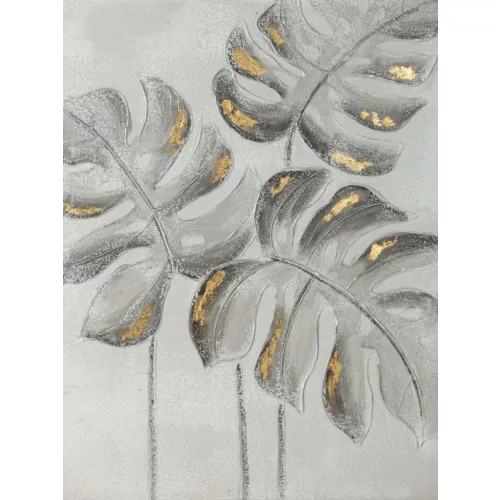 Levelek modern falikép 443 Arany 60x80 cm