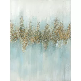   Apró kövekkel díszített kézzel festett falikép 444b Arany 60x80 cm