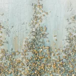Apró kövekkel díszített kézzel festett falikép 444b Arany 60x80 cm