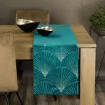 Blink14 bársony asztali futó Sötét türkiz 35x180 cm