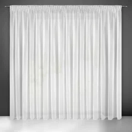   Esel fényes mikrohálós fényáteresztő függöny Fehér 400x250 cm