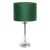 Monik asztali lámpa bársony búrával Sötétzöld 30x30x53 cm
