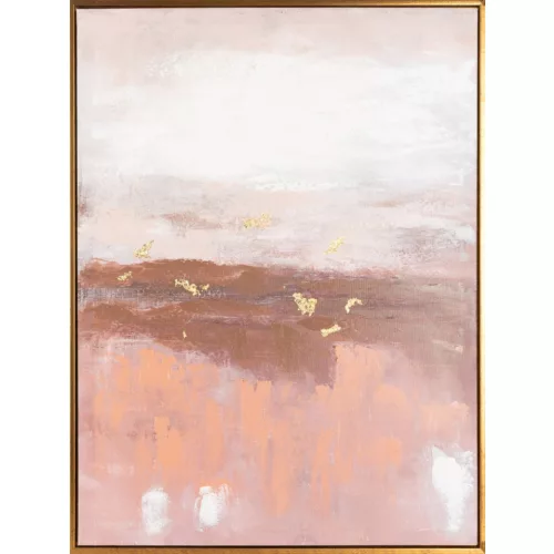 Absztrakt festmény kerettel 472 Rózsaszín 60x80 cm