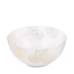 Blanca5 üveg tál Fehér/arany 25x13 cm