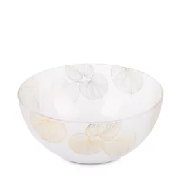 Blanca5 üveg tál Fehér/arany 25x13 cm