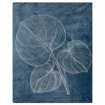 Blanca plüss takaró Gránátkék/arany 150x200 cm