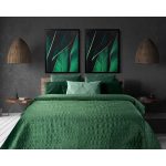 Salvia7 exkluzív ágytakaró bársony Sötétzöld 280x260 cm