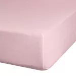 Jersey pamut gumis lepedő Púder rózsaszín 90x200 cm +25 cm