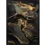 Absztrakt festmény kerettel 478 Grafit/arany 53x73 cm