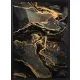 Absztrakt festmény kerettel 478 Grafit/arany 53x73 cm