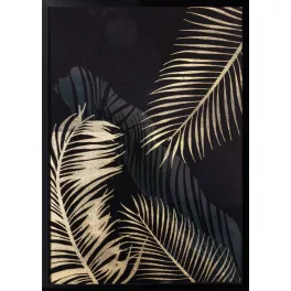 Falikép arany levelekkel 482c Zöld 53x73 cm