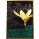 Tavirózsa virágos falikép 484c Zöld/arany 53x73 cm