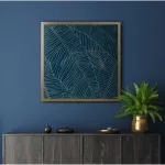 Musa2 falikép Gránátkék/arany 53x53 cm