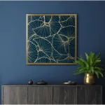 Musa3 falikép hálószobába Gránátkék/arany 53x53 cm