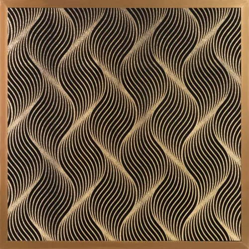 Victoria3 falikép Fekete/arany 53x53 cm