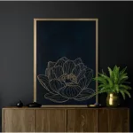 Lotos8 falikép Fekete/arany 53x73 cm