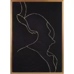 Peonia6 falikép Fekete/arany 53x73 cm