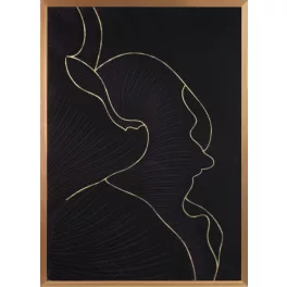 Peonia6 falikép Fekete/arany 53x73 cm