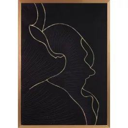 Peonia6 falikép Fekete/arany 53x73 cm