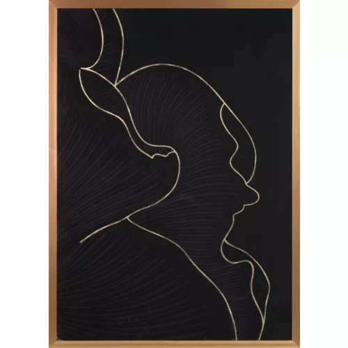 Peonia6 falikép Fekete/arany 53x73 cm