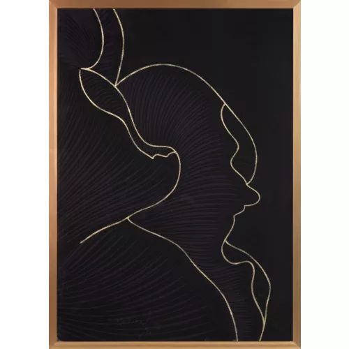 Peonia6 falikép Fekete/arany 53x73 cm