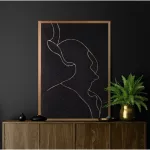 Peonia6 falikép Fekete/arany 53x73 cm