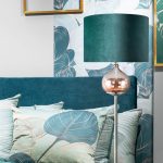 Salvia8 állólámpa bársony búrával Szürkészöld 43x157 cm