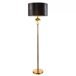   Kaja 02 állólámpa bársony búrával Fekete/arany 43x157 cm