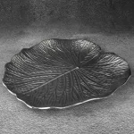 Kalina dekoratív kerámia tál Ezüst 33x33x2 cm