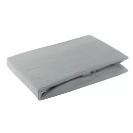 Jersey pamut gumis lepedő Acélszürke 140x200 cm +30 cm
