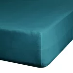 Jersey pamut gumis lepedő Türkiz 90x200 cm +25 cm
